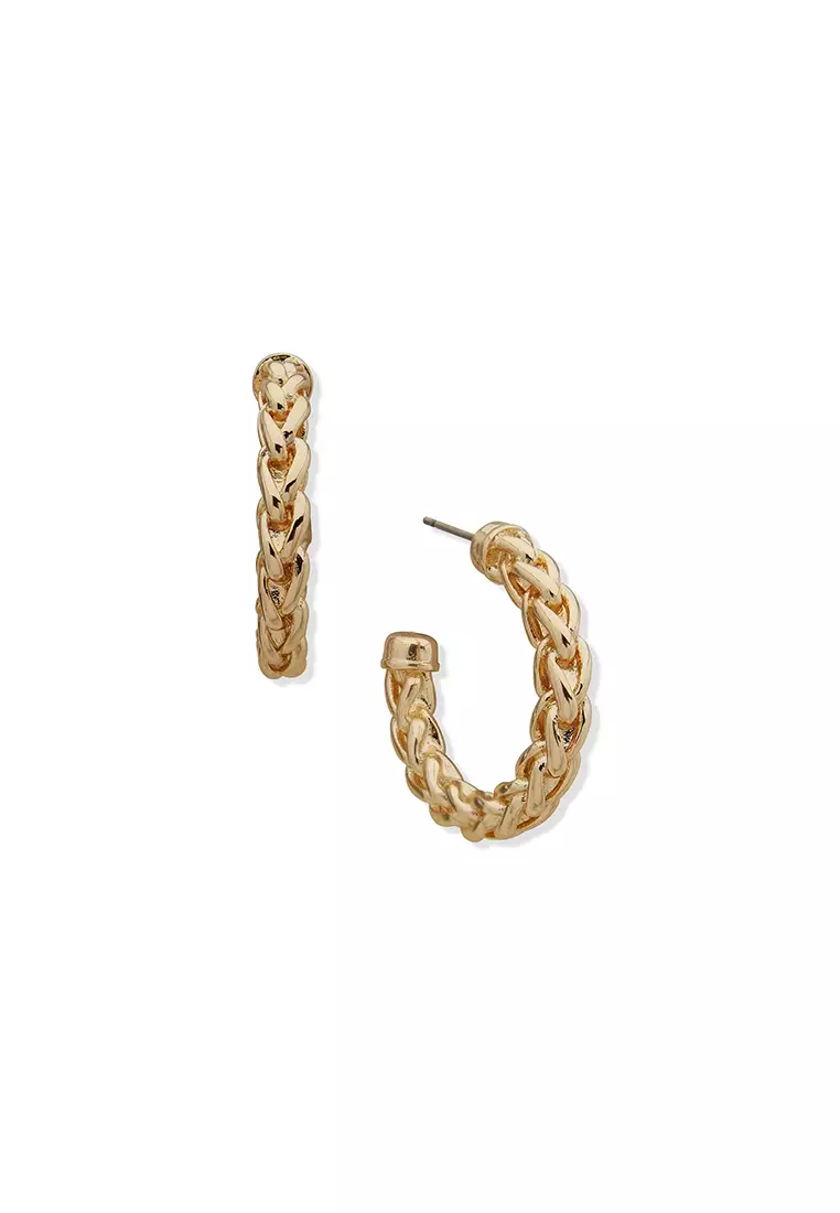 Buy Anne Klein Woven Chain Hoop Earring 2024 Online ZALORA