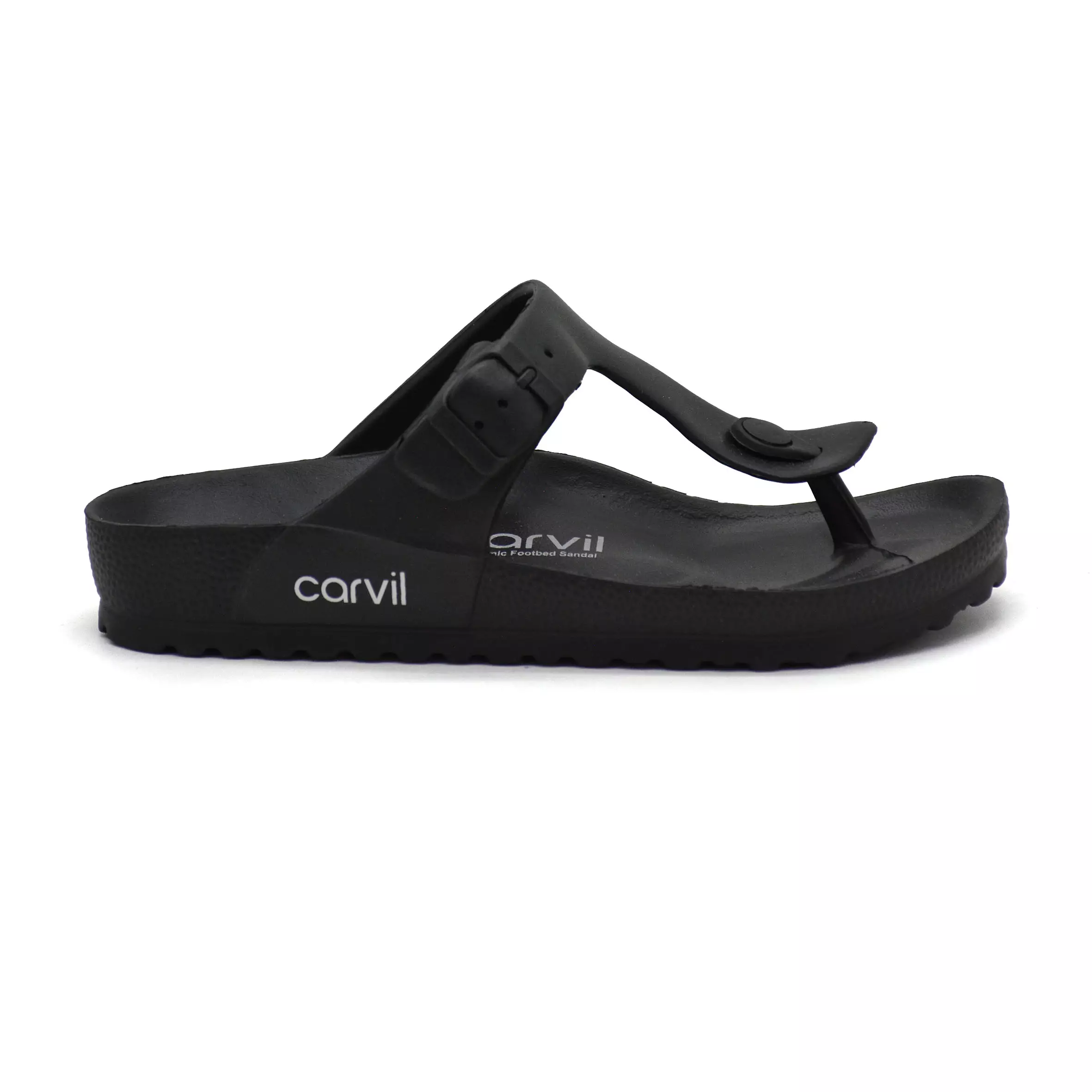 Carvil Sandal Pria Wanita Flash-01 PU Black