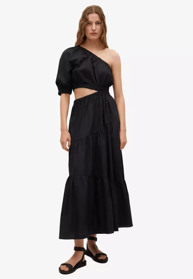 Alc piper cotton one shoulder dress sales