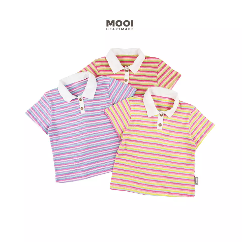 Mooi Atasan Anak Perempuan Ariella Top - Candy Pink