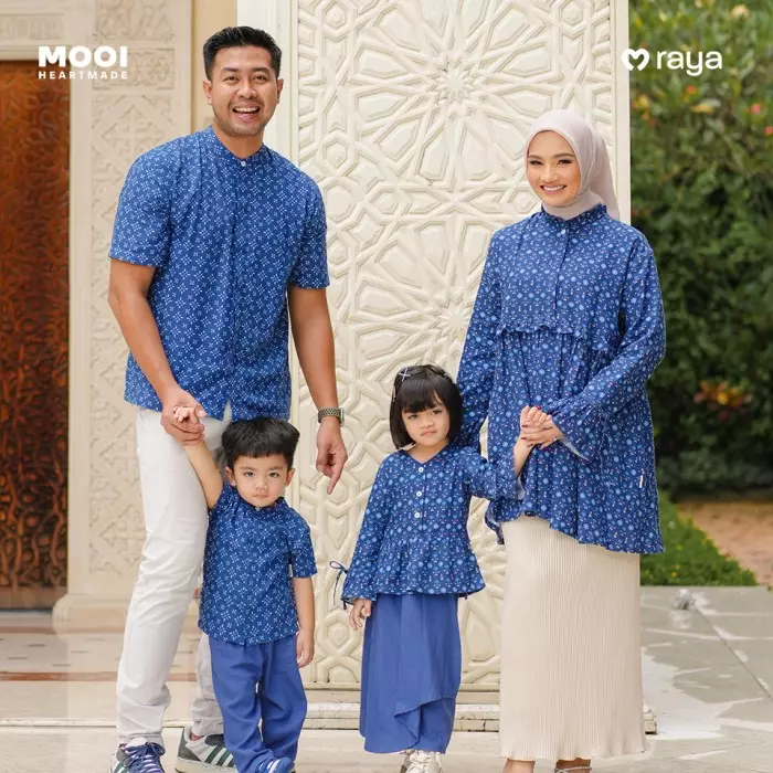 Mooi Tunik Wanita Atasan Wanita Raya Collection Narinda Tunic - Clary Sage