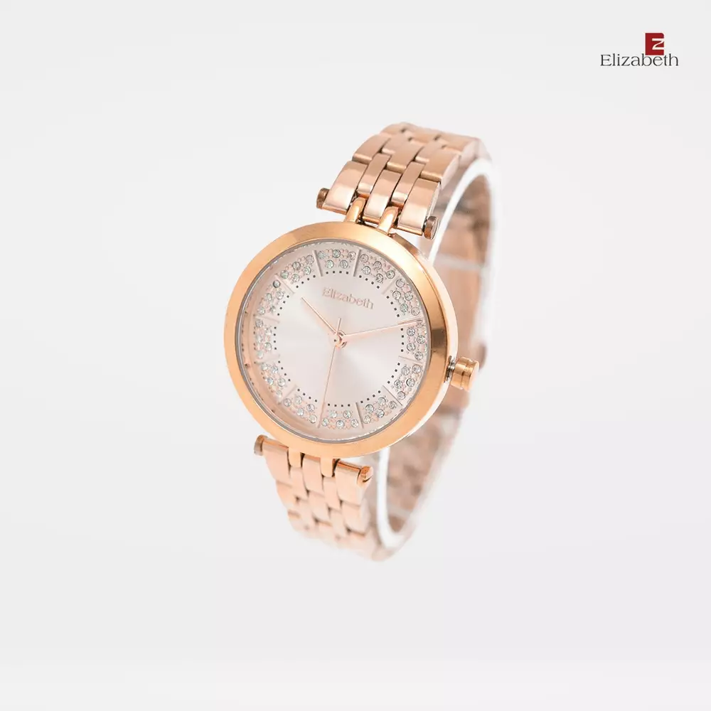 Jam Tangan Wanita - Elizabeth | Chain Strap 2201-0930 | Rose Gold