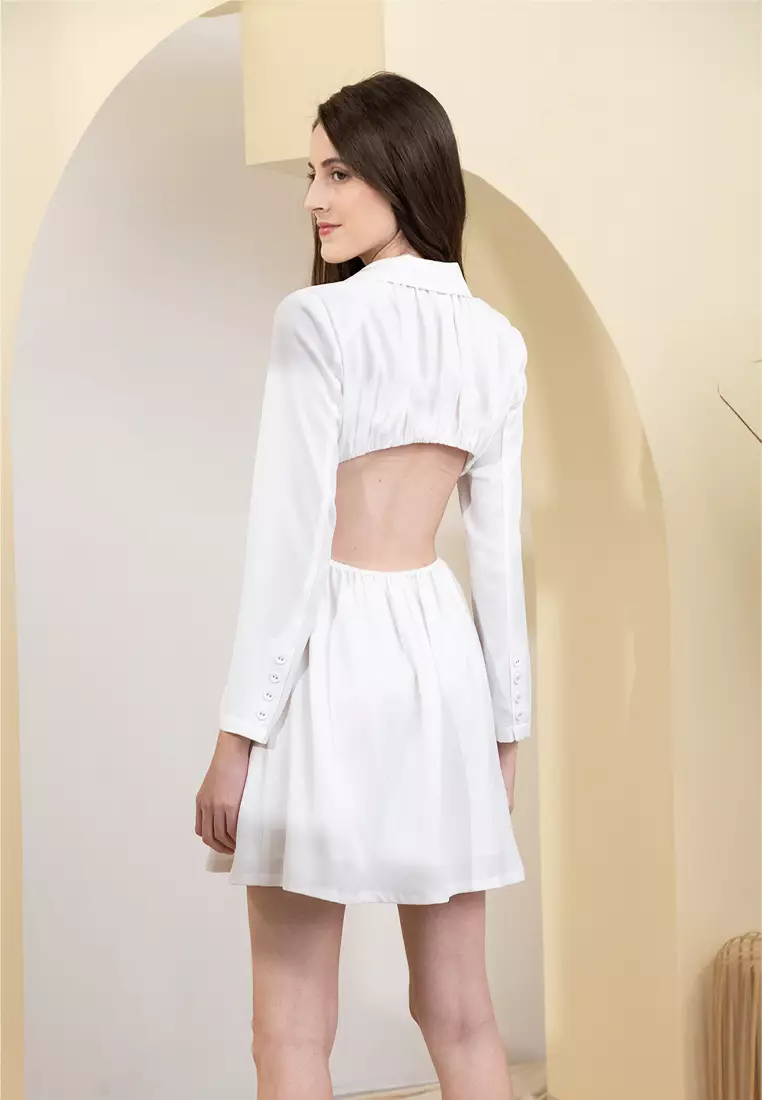 Buy Zalora Studios Cut Out Back Blazer Dress Online ZALORA Malaysia