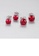 Glamorousky red 925 Sterling Silver Simple Fashion Geometric Round Red 5mm Cubic Zirconia Stud Earrings 248ECACD4B6805GS_3
