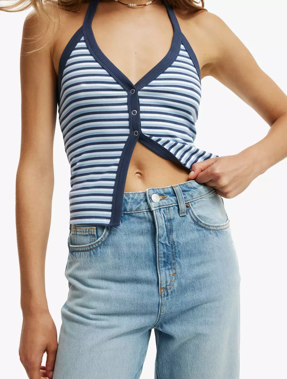 COTTON ON - JEANSWEARS - Wide Jean Asia Fit - CASSETTE BLUE