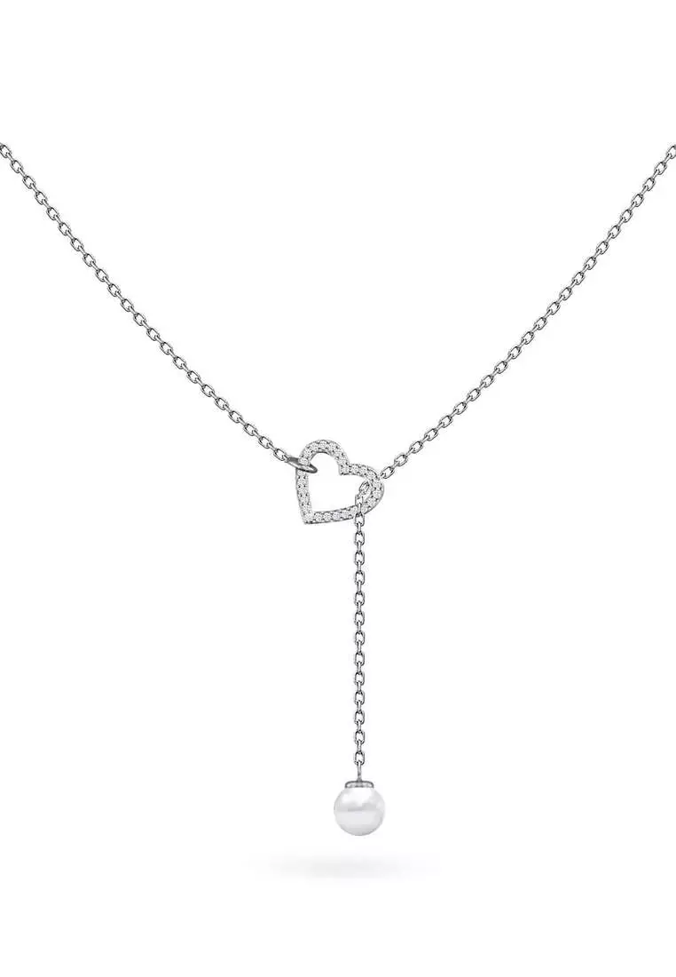 Buy Aquae Jewels Necklace Valentine 18K Gold and Diamonds White