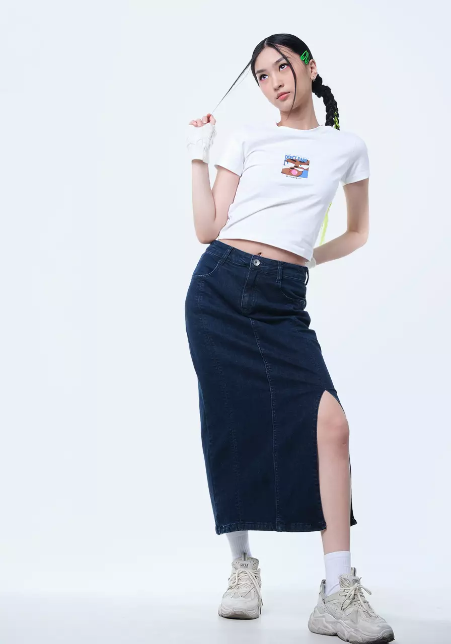 Rok Wanita Lucia Dark Blue