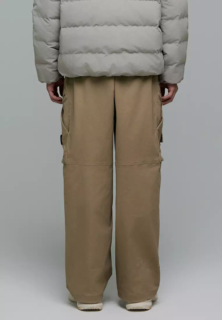 男裝棉質闊腳長褲