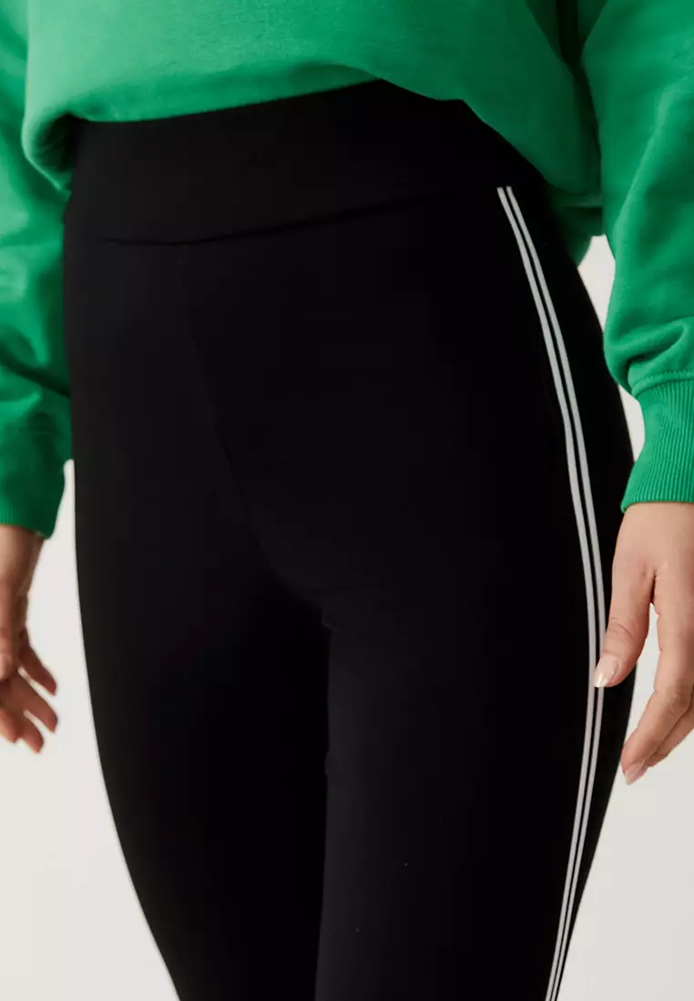 Side Stripe High Waisted Leggings