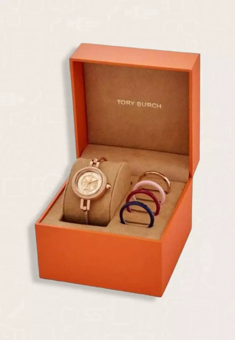 Jam Tangan Wanita Tory Burch Reva Rose Gold Watch