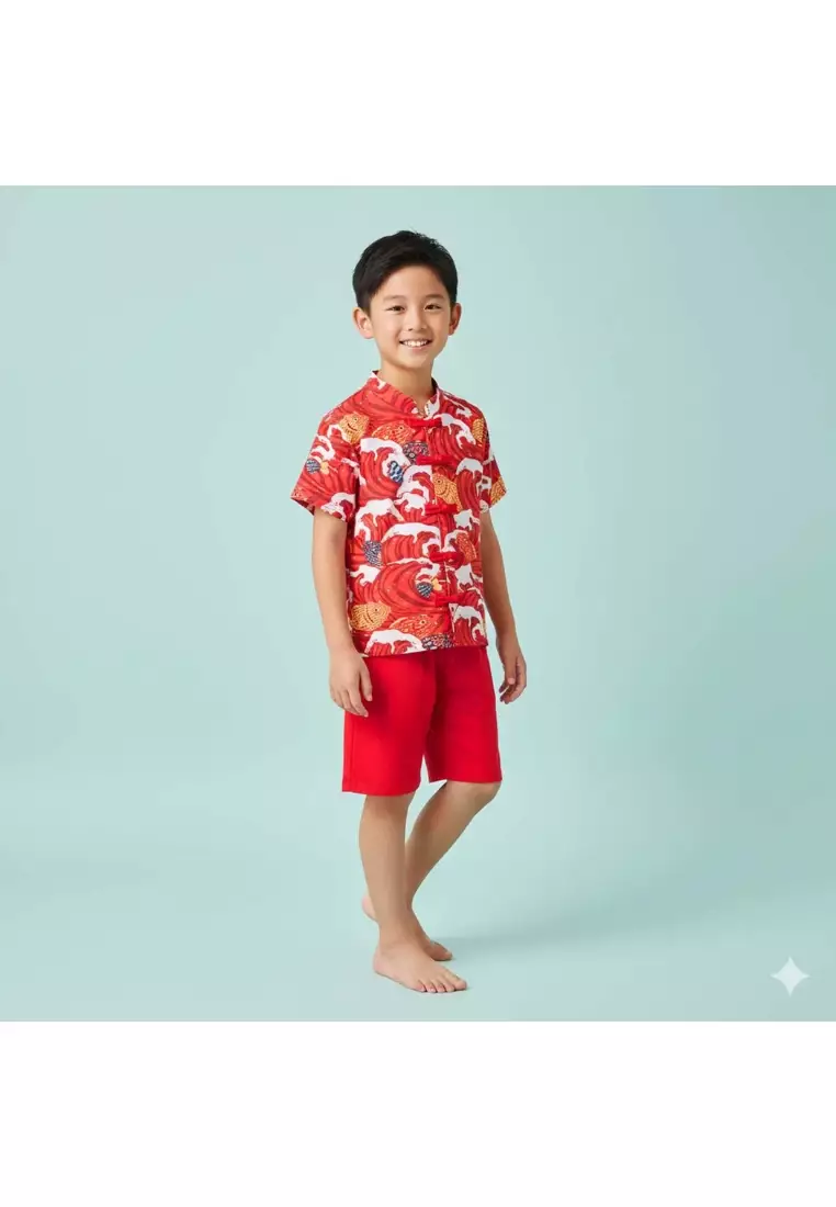 Buy Little Kooma Ready Stock CNY Carp Dragon Leap Boys Cheongsam