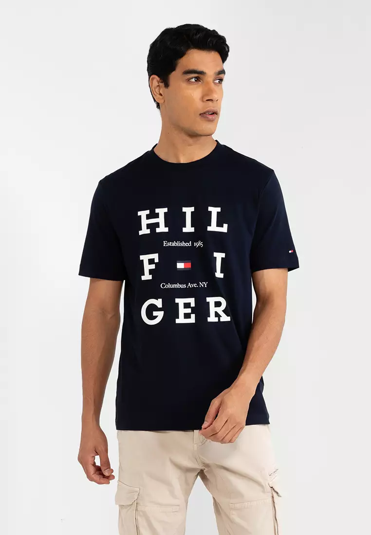 Tommy hilfiger t outlet shirt flag logo