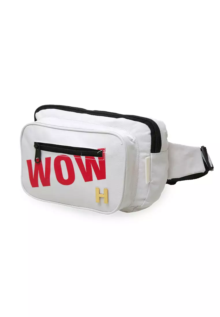 Shaylon Tas Selempang Anak Unisex Adjustable Strap Children Sling Bag Material Canvas ORIGINAL - White