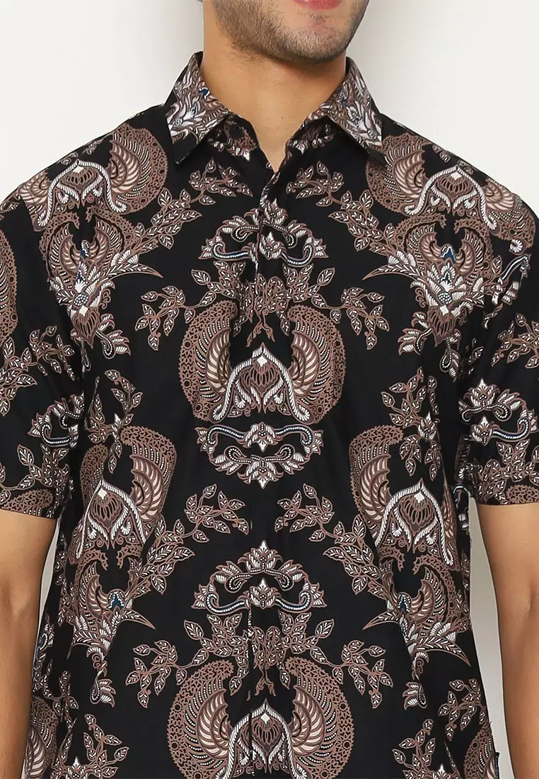Hadinata Batik Pria Kemeja Pendek Hakim Hanum