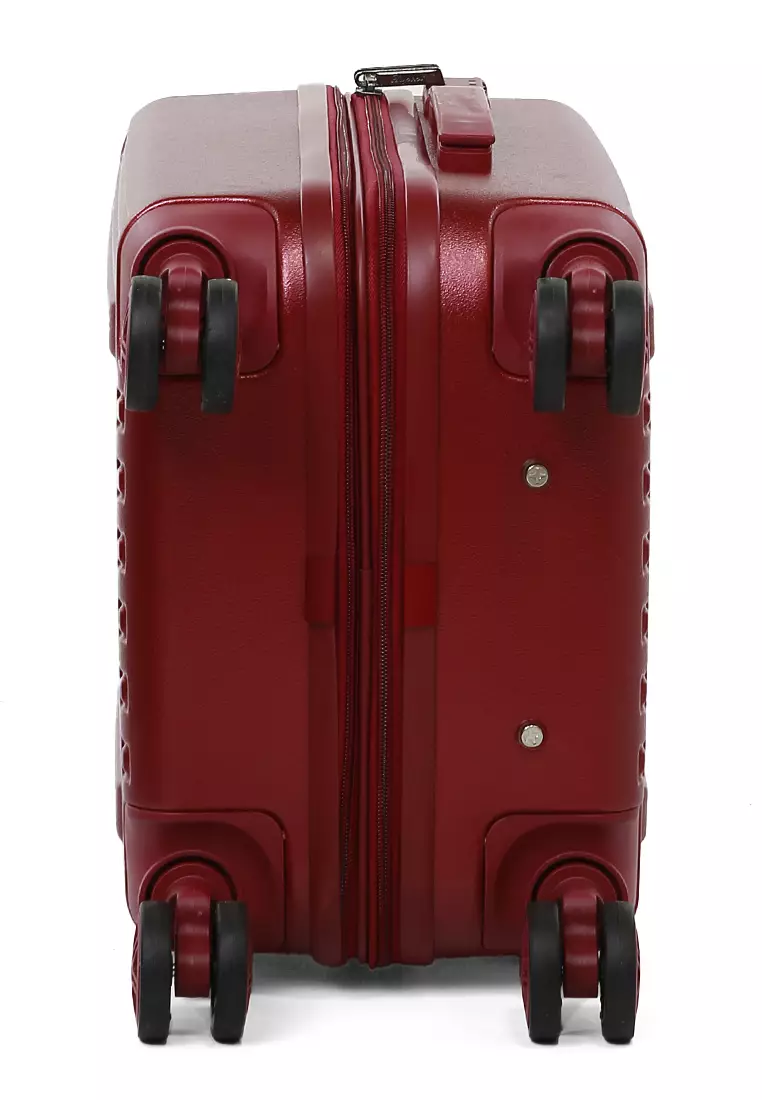 Carlton Koper Hardcase TSA Lock Unisex Size 20 Inch Suitcase Large Compartment Expander Zipper Material Polycarbonate ORIGINAL - Red