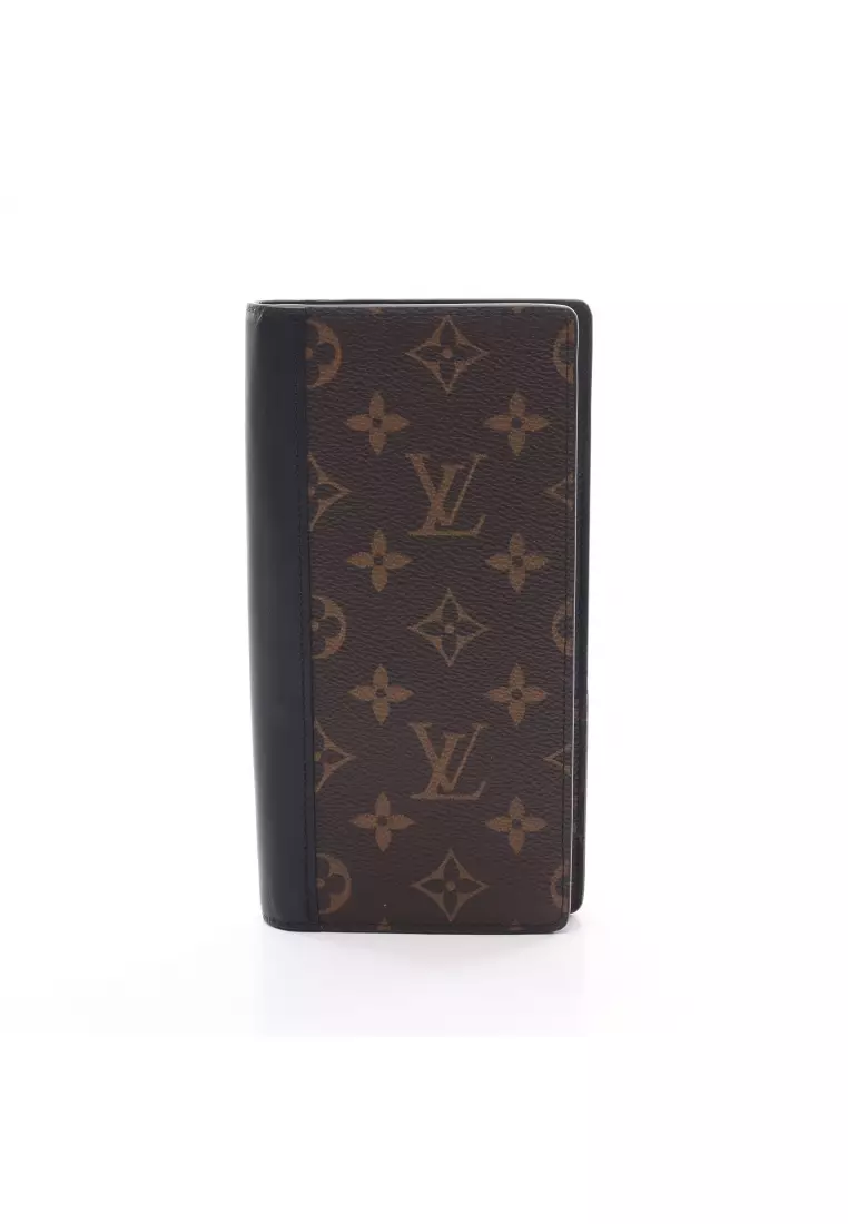 Louis Vuitton Black Macassar Brazza Wallet