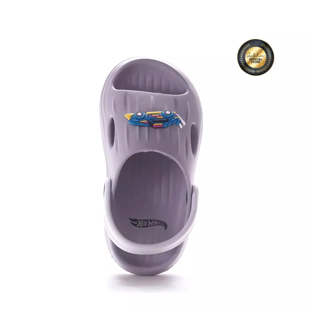 HOTWHEELS - SANDAL LAKI ANAK BAYI CH930114LB BAKPAO FULL KARET - ABU TERANG/PUTIH