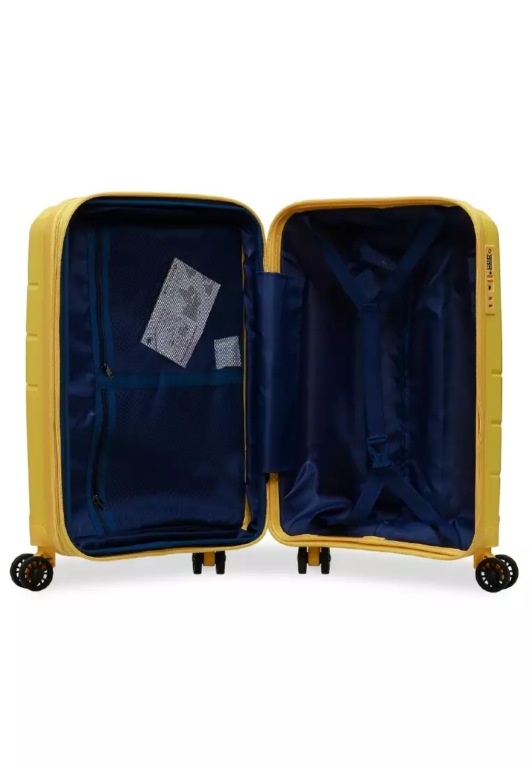 Carlton Koper Size 20inch Classic Design Suitcase Unisex TSA Lock Material Polypropylene ORIGINAL - Yellow