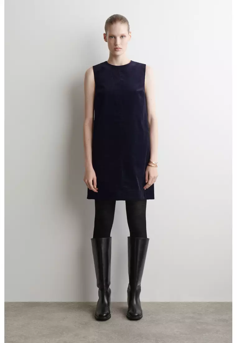 CORDUROY MINI SHIFT DRESS