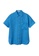 Mango 藍色 Linen-Blend Short-Sleeve Shirt 007D9AAA125164GS_8