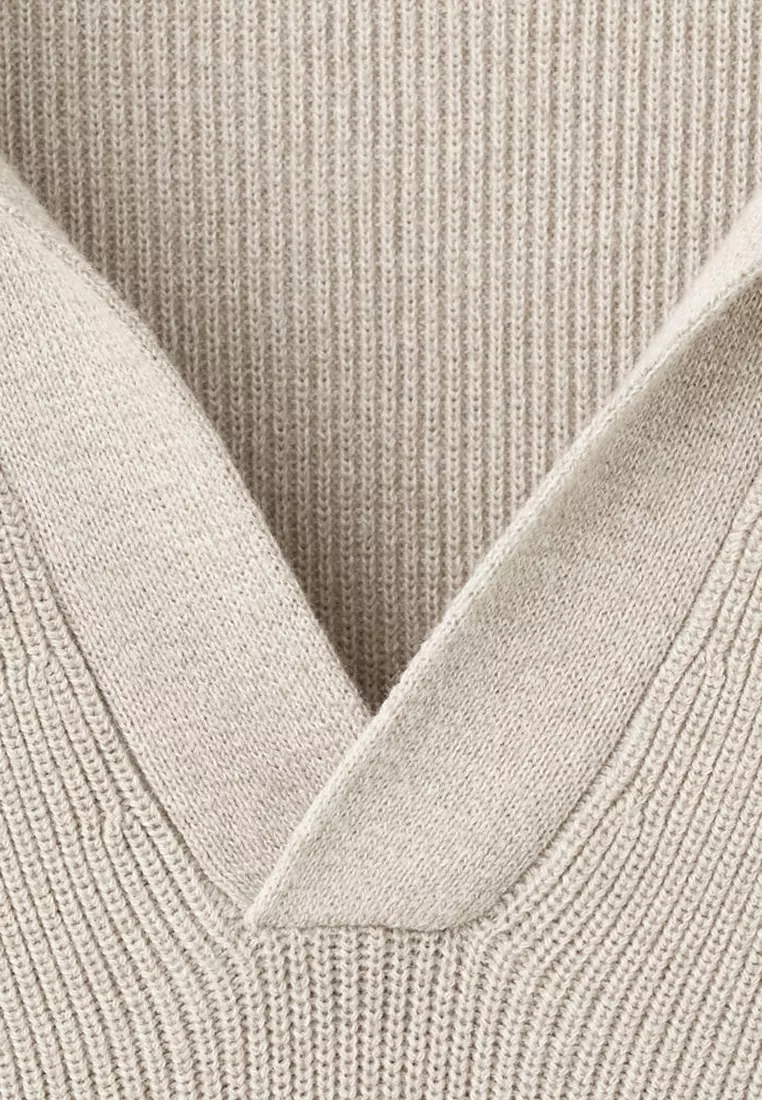 100% Cotton Ribbed Knit Polo Shirt