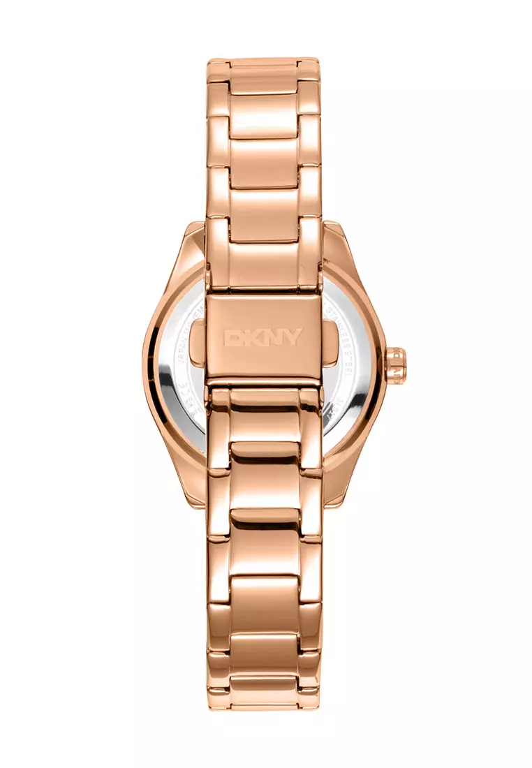 DKNY Chambers Glitz  Rose Gold Stainless Steel Analog Quartz Watch For Women DK1L017M0065