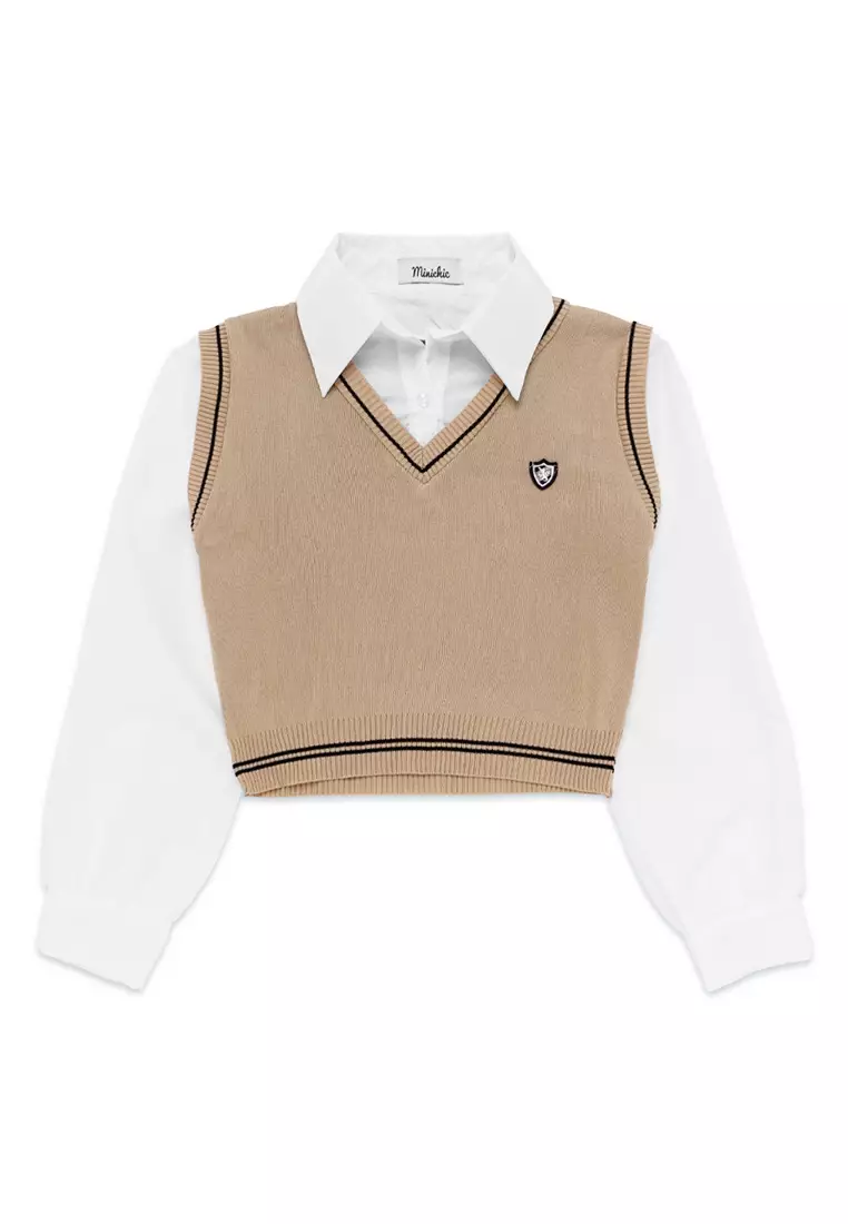 Attached discount collar sweater