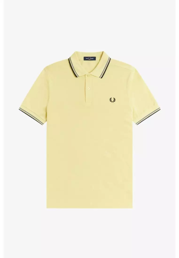 Fred Perry M3600 Twin Tipped Fred Perry Shirt (Champion's Gold / Stockport Blue / Navy)