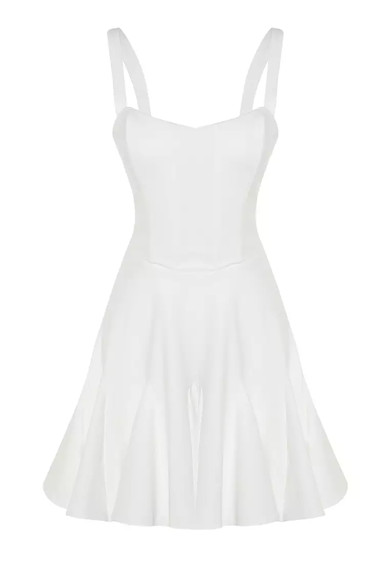 Weaving Bodice Detailed, Piping Dress