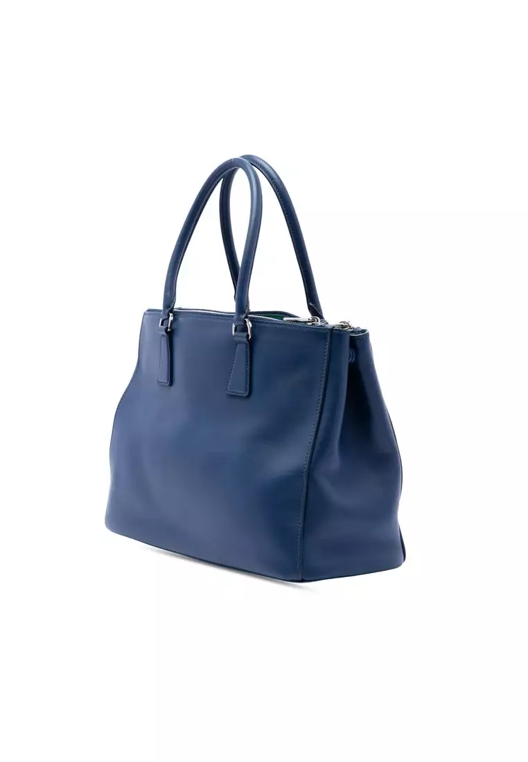 Pre-Loved Prada Medium Soft Calf Galleria Double Zip Tote