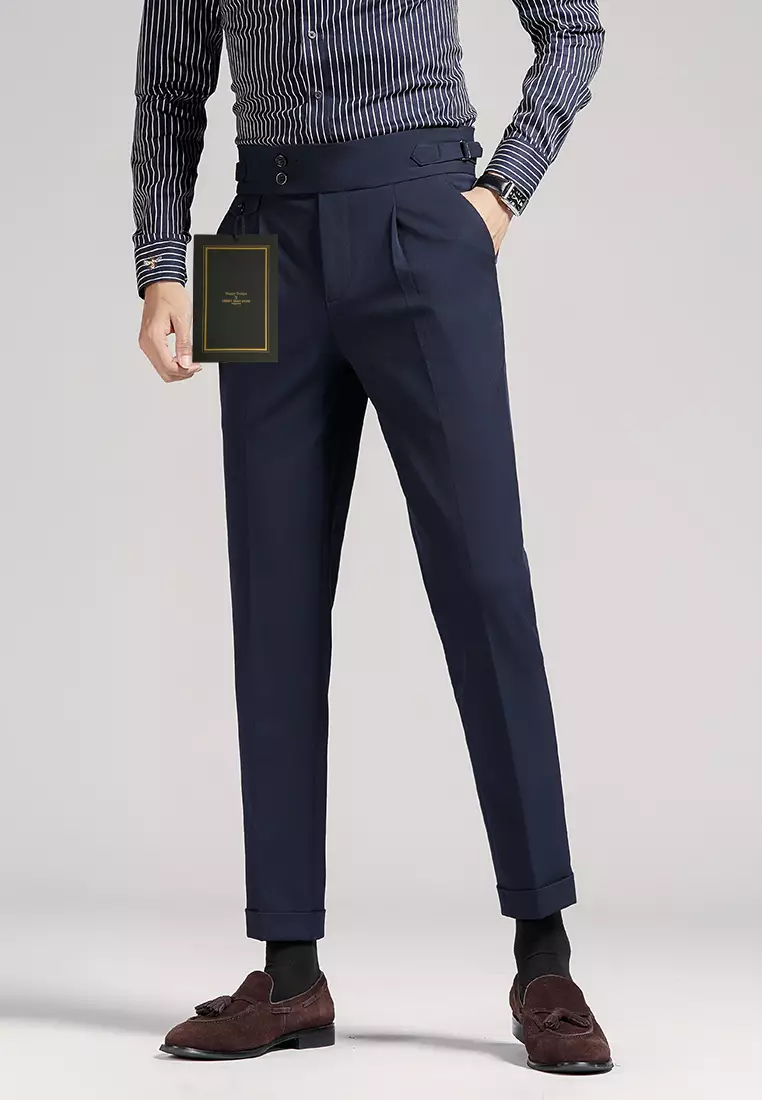 Slim Fit Cropped Suit Pants DF1003
