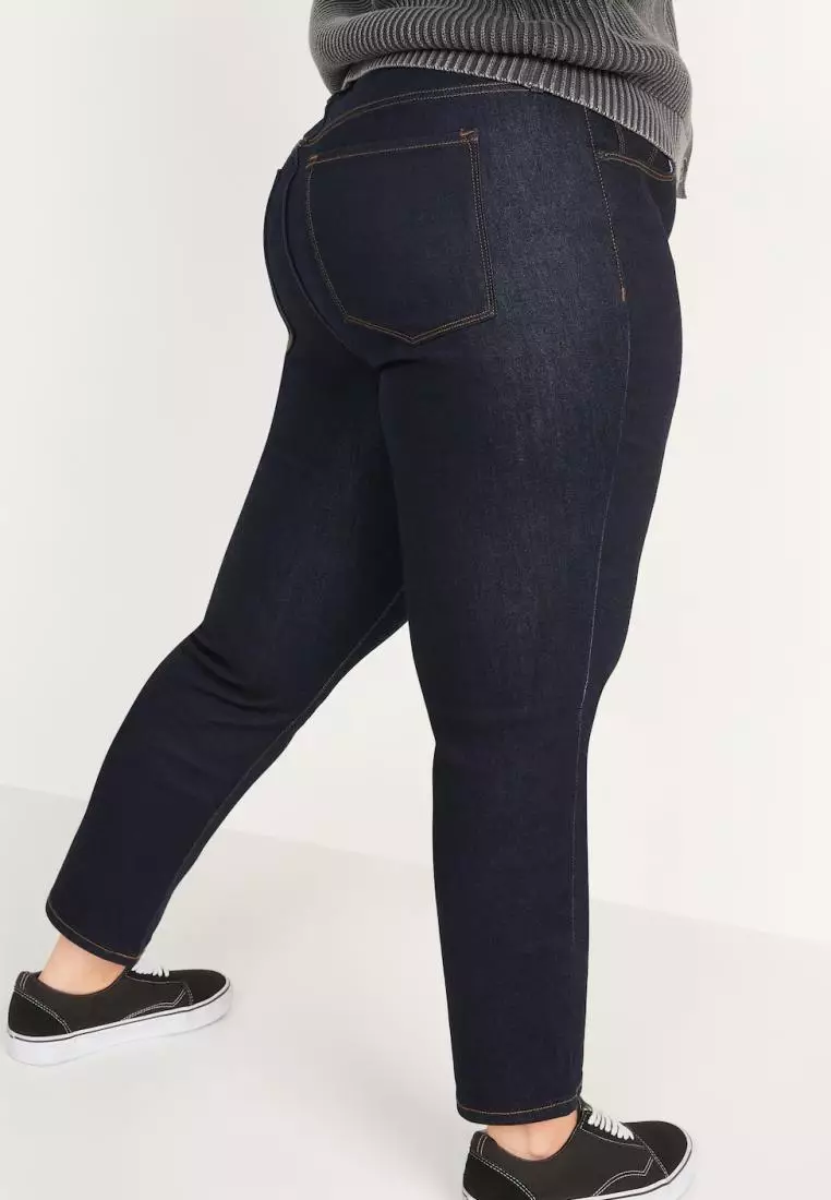 Buy Old Navy Mid-Rise Power Slim Straight Dark-Wash Jeans for Women 2024  Online