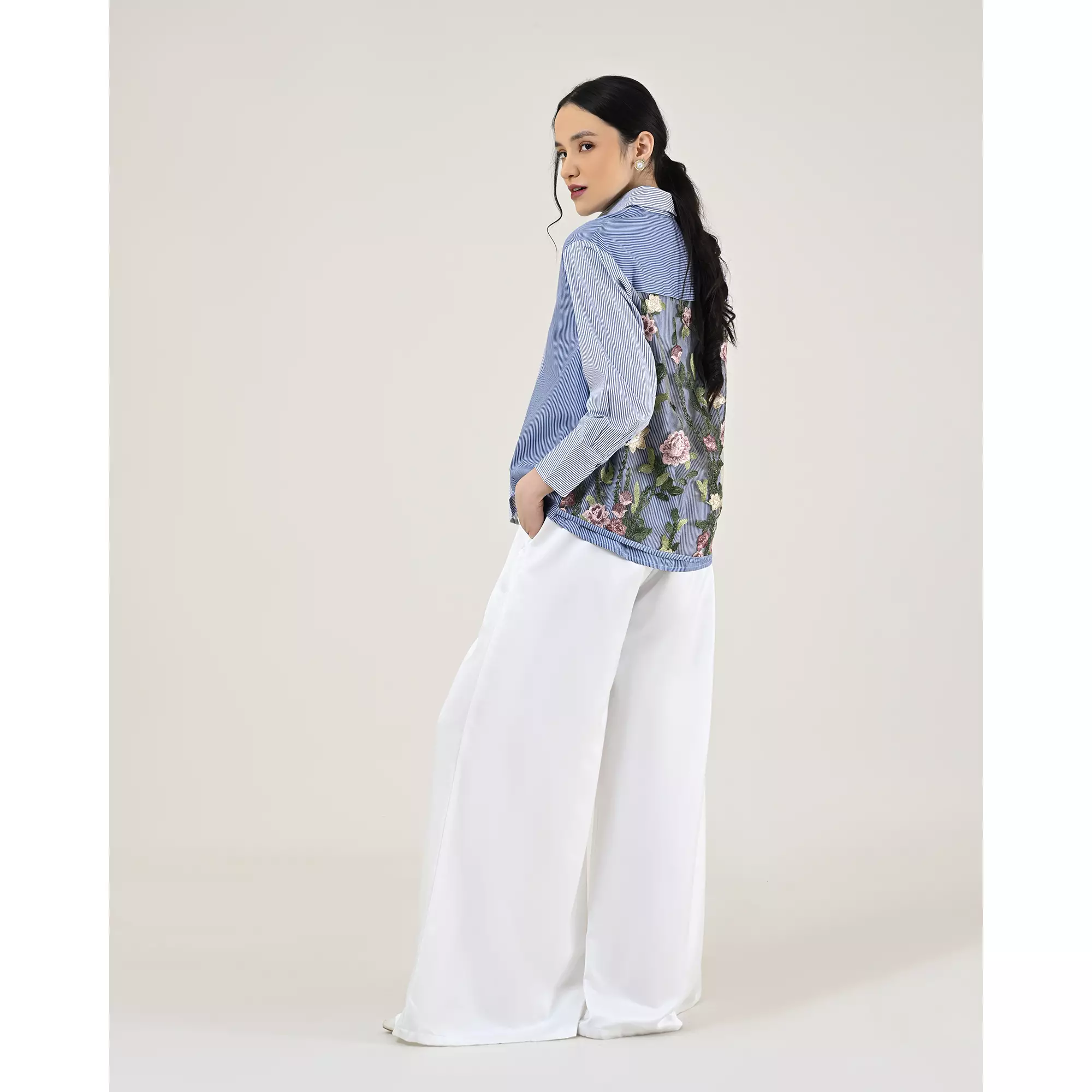 Geulis.id PETUNIA SHIRT - Blue