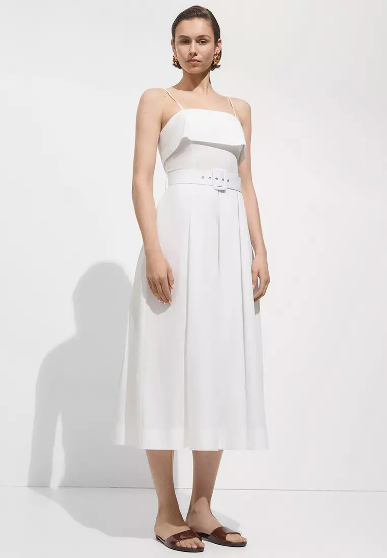 Mango white dress 2019 shop
