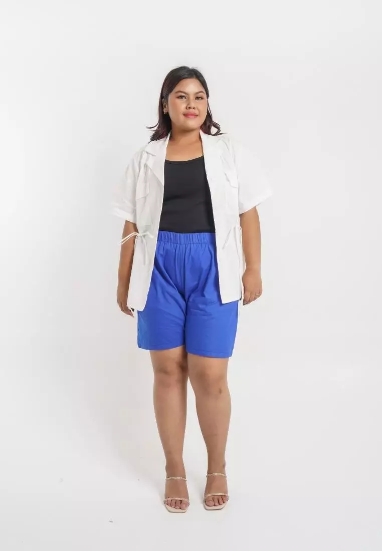 Plus Size Outer Top Blazer Naomie White