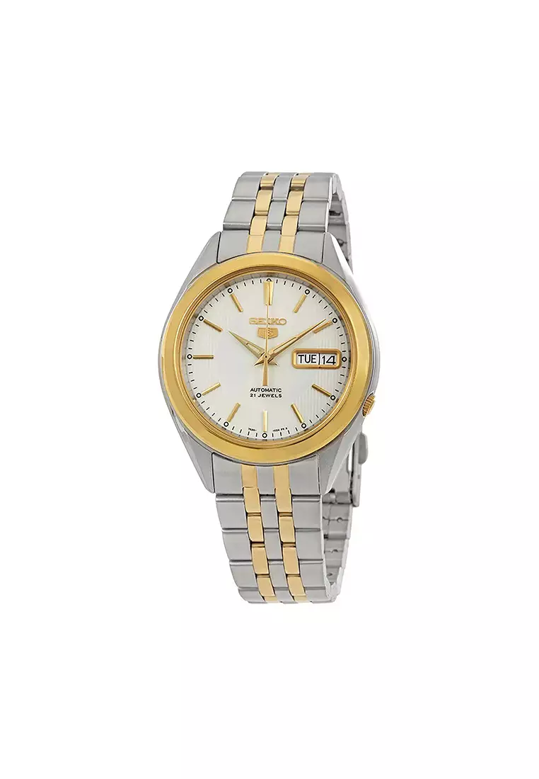 Buy Seiko Men's Automatic Watch SNKL24J Silver and Gold Stainless