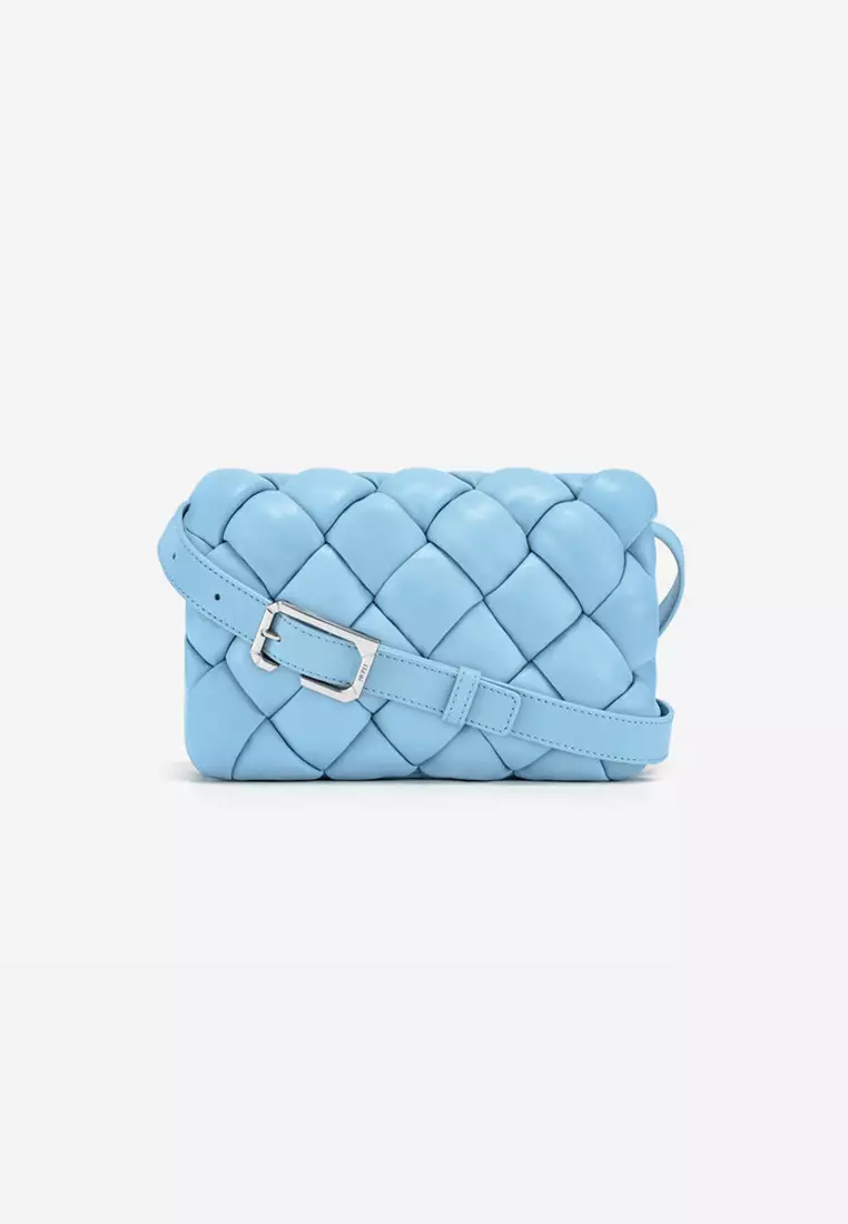 JW PEI Maze Braided Flap Bag in Blue