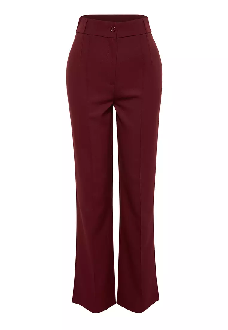 High Waist Straight Cut Trousers