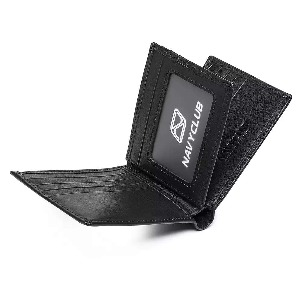 Navy Club Clifton Dompet Pria Lipat Dompet Kulit Asli - Free Box Exclusive