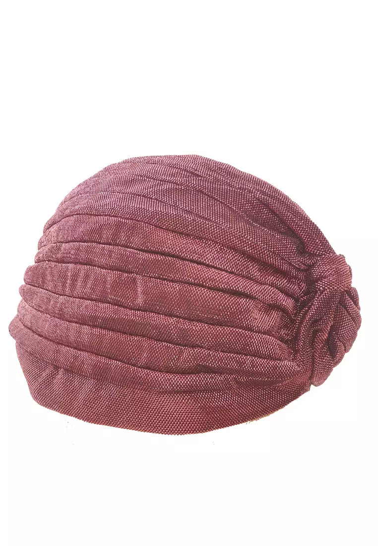 Metallic Plain Turban Mauve