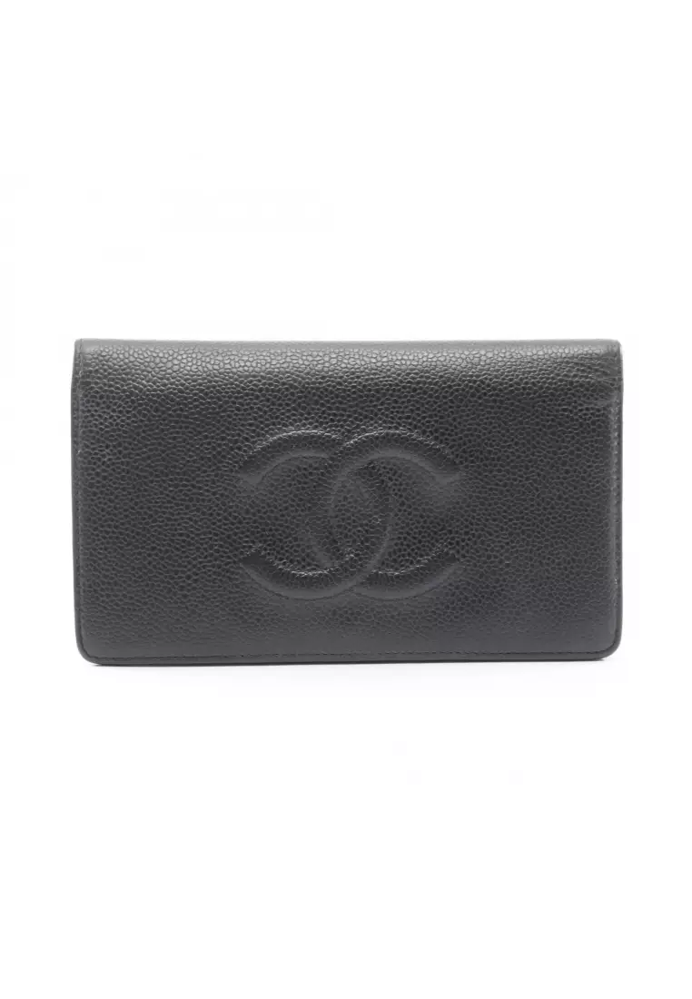 Buy Chanel Pre-Loved Chanel Coco Mark Bi-fold Long Wallet Bi-fold