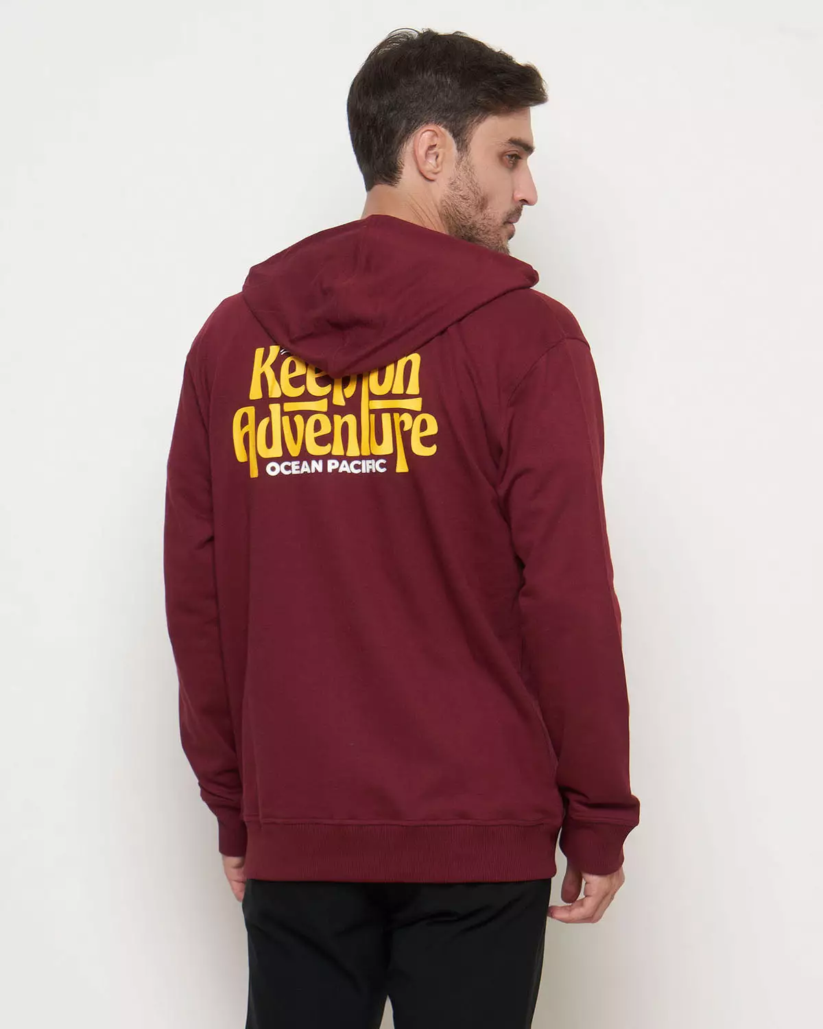 Ocean Pacific Men's Hoodie Jacket 03MJM00574 Maroon
