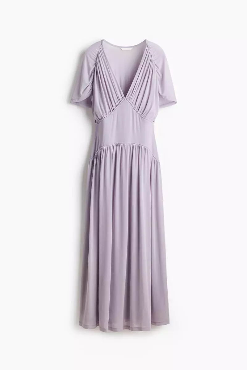 Sheer jersey midi dress
