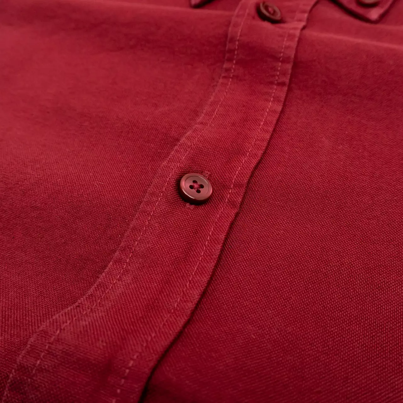 H-Roan-BD Slim Fit Shirt in Oxford Cotton Dark Red