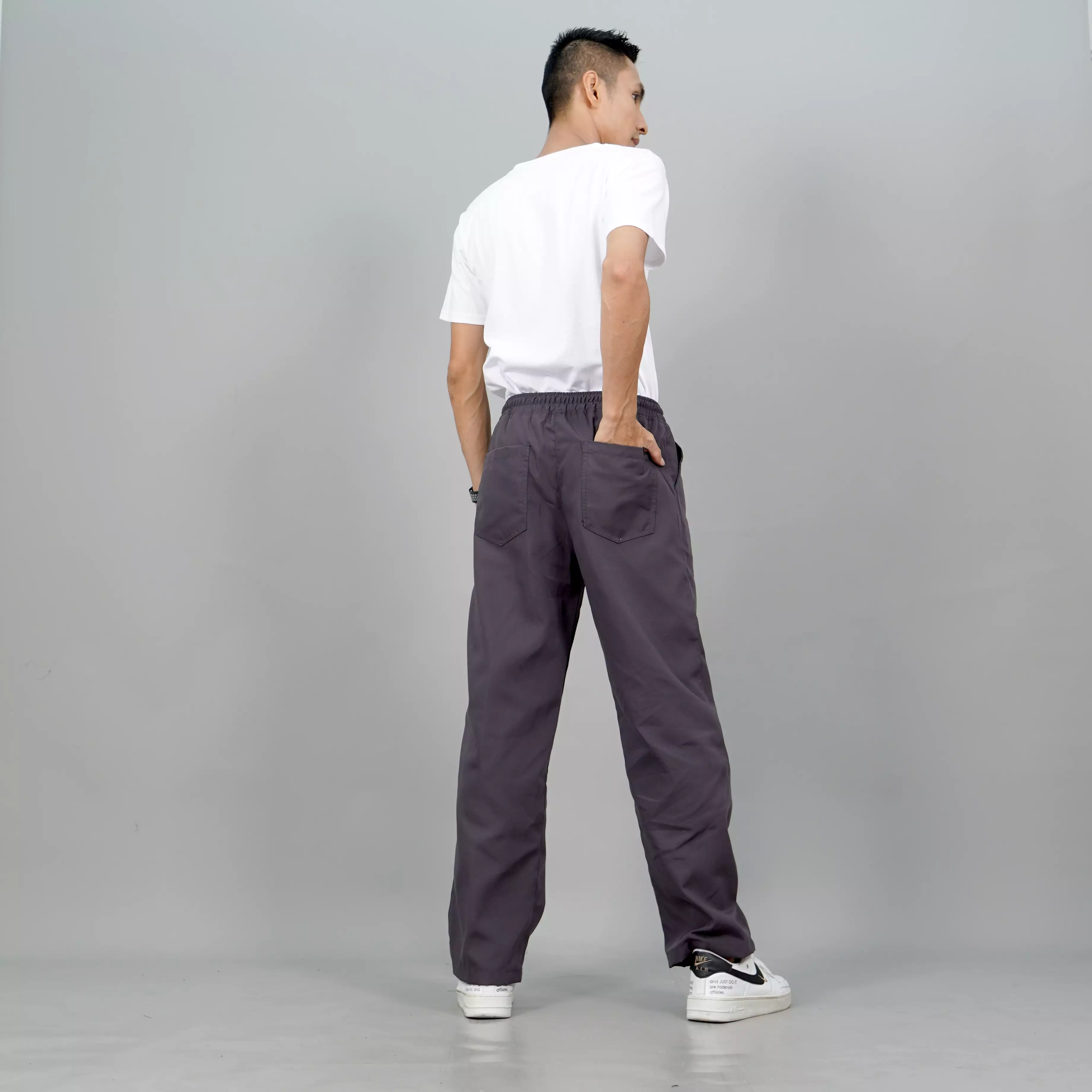  SAM Celana Panjang Pria Celana Loose Pants Pria Baggy Pants - ABU TUA
