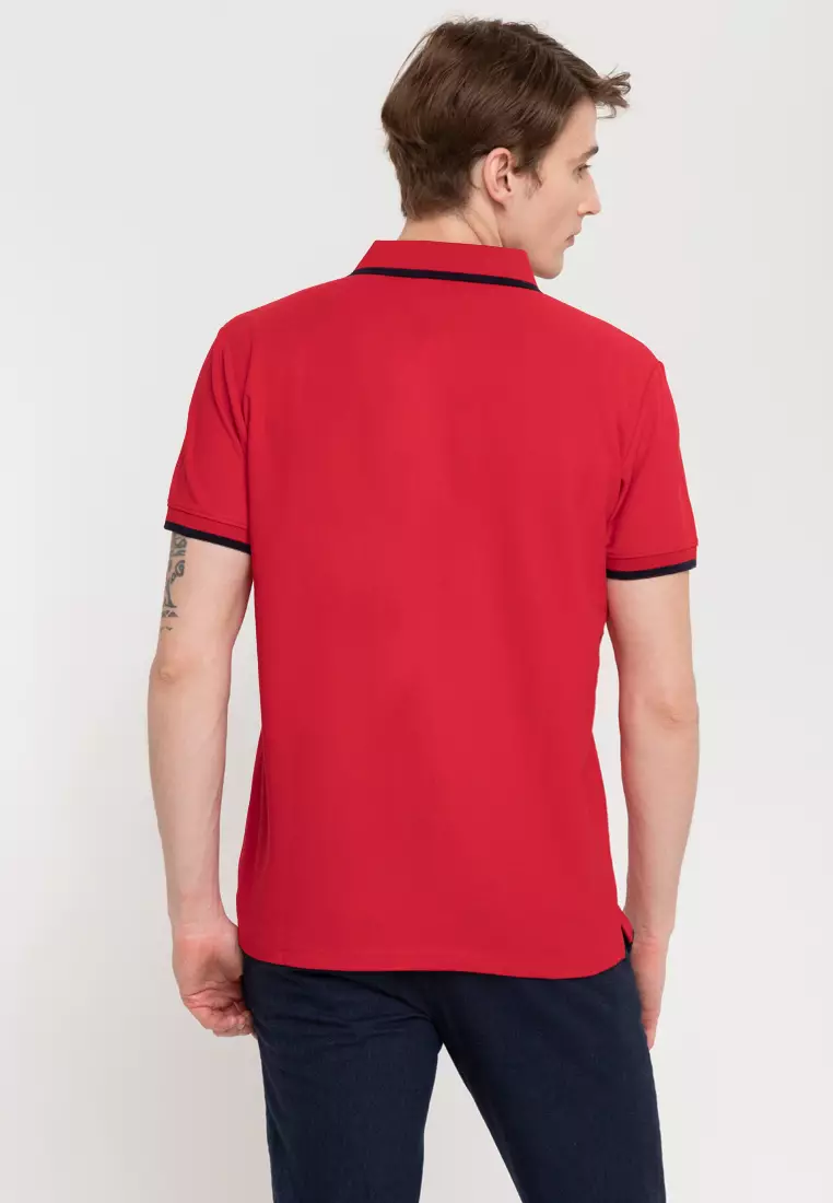 Open Chest Knit Pea Polo Shirt