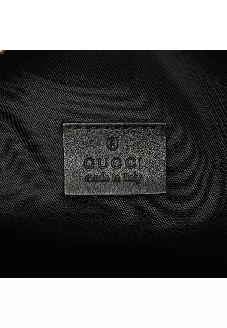 Pre-Loved Gucci Guccissima Trimmed Nylon Clutch