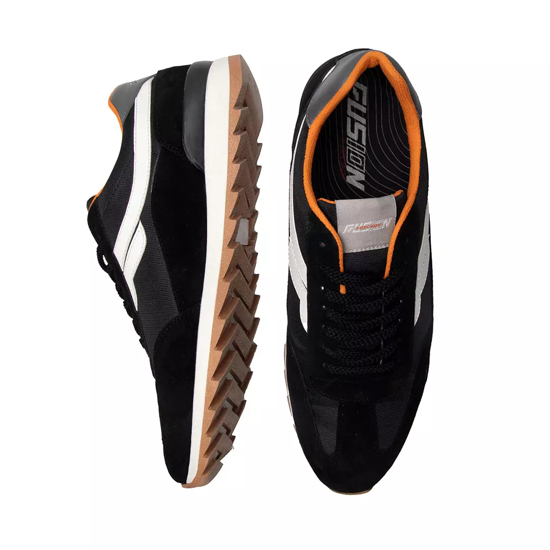 Footstep Footwear Sepatu pria Sneakers Fusion 1 Decade Black Original Shoes