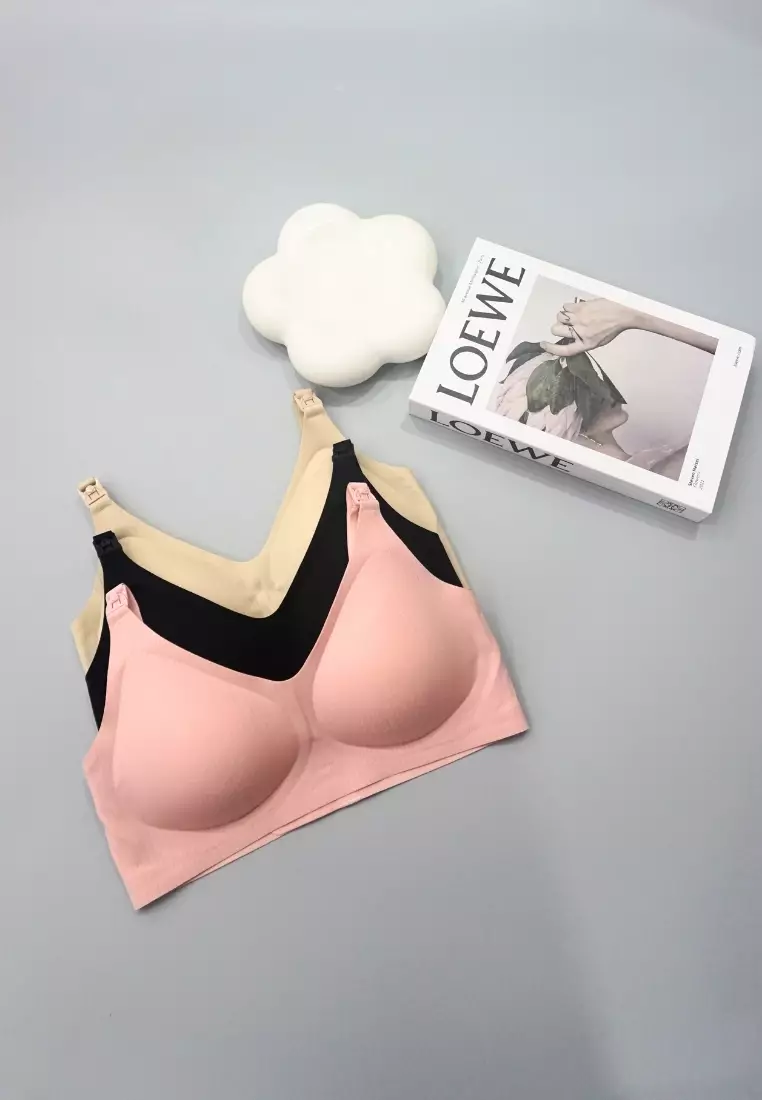 Premium Zaylin Seamless Nursing Bra in Pink