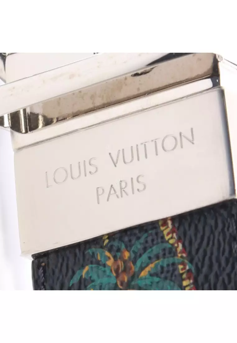 Pre-Loved Louis Vuitton ceinture damier print 40MM belt PVC black multicolor reversible
